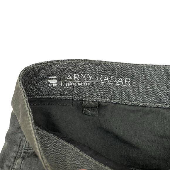 G-Star Raw Army Radar Green Cotton Pants Loose Tapered 25 - Picture 3 of 7